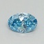 0.59 Ct. Fancy Vivid Blue Oval Lab Grown Diamond