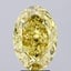 5.41 Ct. Fancy Vivid  Yellow Oval Lab Grown Diamond