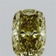 1.07 Ct. Fancy Vivid Yellow Cushion Lab Grown Diamond