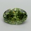 5.05 Ct. Fancy Vivid Green Oval Lab Grown Diamond
