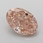 1.09 Ct. Fancy Intense Brownish Pink Oval Lab Grown Diamond