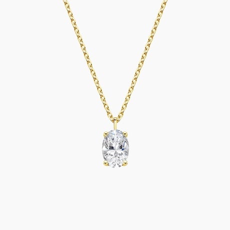 Oval Solitaire Diamond Pendant (1 ct. tw.)
