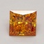 1.56 Ct. Fancy Vivid Orange Princess Lab Grown Diamond