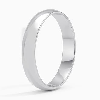 Slim Profile 4mm Wedding Ring in Platinum