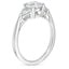 Platinum Luxe Trillion Cut Three Stone Diamond Ring, smallside view