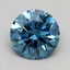 1.21 Ct. Fancy Vivid Blue Round Lab Grown Diamond