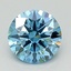1.21 Ct. Fancy Vivid Blue Round Lab Grown Diamond
