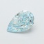 1.26 Ct. Fancy Intense Bluish Green Pear Lab Grown Diamond