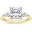 18K Yellow Gold Luxe Cometa Three Stone Diamond Ring (1/3 ct. tw.), smalltop view