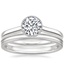 Platinum Margot Ring with 2mm Milgrain Wedding Ring