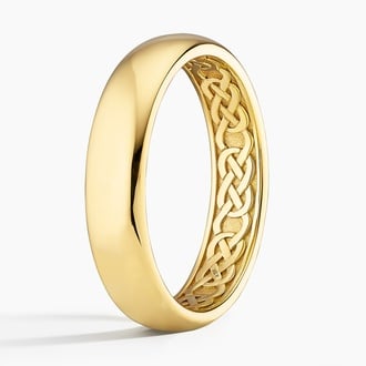 Hidden Celtic Knot 5mm Wedding Ring