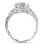 Vintage Cluster Diamond Ring, smallside view