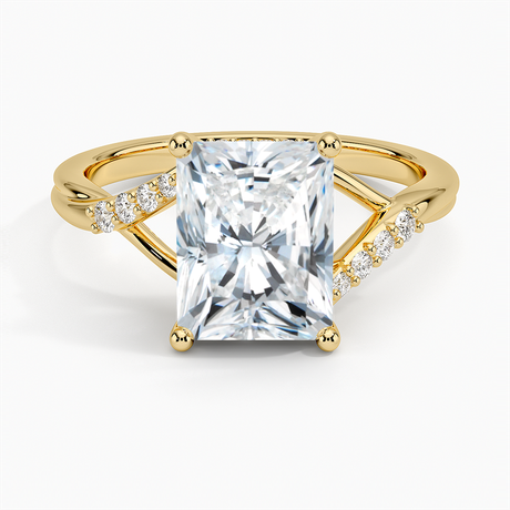 18K Yellow Gold Chamise Hidden Halo Diamond Ring