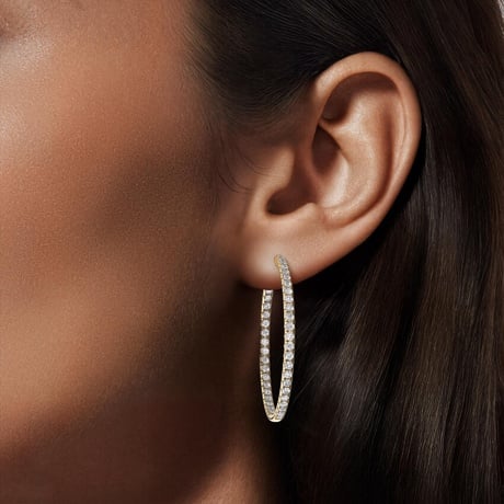 Perfect Luxe Hoop Lab Grown Diamond Earrings
