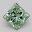 0.79 Ct. Fancy Vivid  Green Princess Lab Grown Diamond