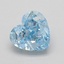 1.01 Ct. Fancy Intense  Blue Heart Lab Grown Diamond