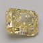 0.82 Ct. Fancy Vivid Yellow Radiant Lab Grown Diamond
