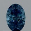 0.44 Ct. Fancy Vivid Blue Oval Lab Grown Diamond