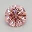 0.65 Ct. Fancy Vivid Pink Round Lab Grown Diamond