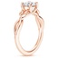 14K Rose Gold Budding Willow Solitaire Ring, smallside view