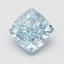 1.09 Ct. Fancy Vivid Blue Cushion Lab Grown Diamond