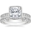 18K White Gold Sinclair Art Deco Diamond Ring (1/6 ct. tw.) with Sienna Diamond Ring (1/2 ct. tw.)