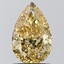 1.22 Ct. Fancy Vivid Yellow Pear Lab Grown Diamond