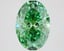 4.03 Ct. Fancy Vivid Green Oval Lab Grown Diamond
