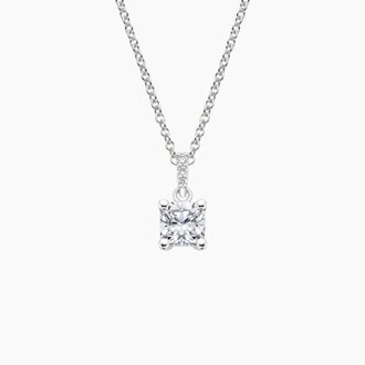 Pavé Diamond Bail Pendant in 18K White Gold