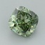 1.66 Ct. Fancy Vivid Green Cushion Lab Grown Diamond