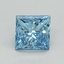 1.51 Ct. Fancy Vivid Blue Princess Lab Grown Diamond