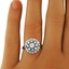 The Sylvie Ring, smalltop view on a hand