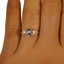 The Claudine Ring, smallzoomed in top view on a hand