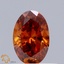 0.34 Ct. Fancy Vivid  Orange Oval Lab Grown Diamond