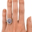 The Toya Ring, smallzoomed in top view on a hand