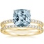 18KY Aquamarine Luxe Petite Shared Prong Diamond Bridal Set (3/4 ct. tw.), smalltop view