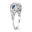 The Gizela Ring, smalltop view on a hand