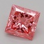 1.05 Ct. Fancy Vivid Pink Princess Lab Grown Diamond