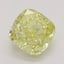 0.71 Ct. Fancy Intense Yellow Cushion Diamond