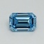 1.00 Ct. Fancy Vivid Blue Emerald Lab Grown Diamond