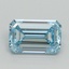1.70 Ct. Fancy Intense Blue Emerald Lab Grown Diamond
