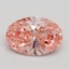 0.81 Ct. Fancy Intense Pink Oval Lab Grown Diamond