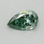 0.44 Ct. Fancy Vivid Pacific Green Pear Lab Grown Diamond