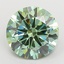 5.31 Ct. Fancy Vivid Green Round Lab Grown Diamond