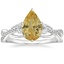 18K White Gold Garland Diamond Ring, smalltop view