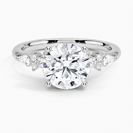 Platinum Rosette Diamond Ring