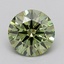 1.00 Ct. Fancy Vivid  Green Round Lab Grown Diamond
