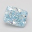4.10 Ct. Fancy Intense Blue Cushion Lab Grown Diamond
