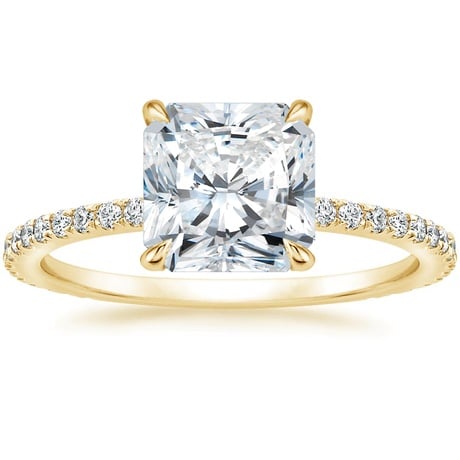 18K Yellow Gold Demi Diamond Ring with Luxe Ballad Diamond Ring
