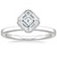 18K White Gold Cielo Bezel Ring, smalltop view